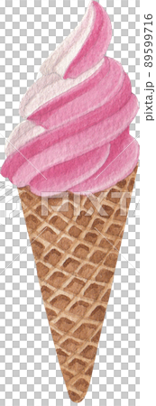 Ice cream summer watercolor png 89599716