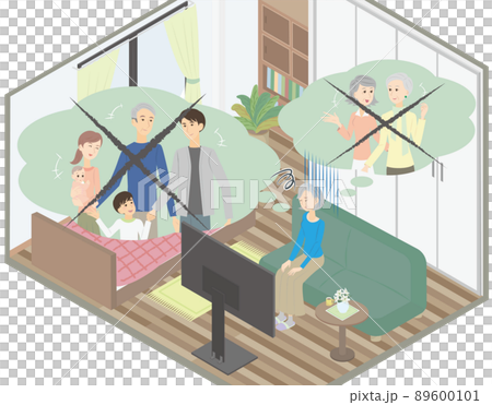 部屋で一人で孤独に悩むシニア女性 部屋で一人で孤独に悩むシニア女性 89600101