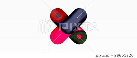 Creative geometric wallpaper. Round arrow shape minimal geometric background. Techno business template for wallpaper, banner, background or landing Creative geometric wallpaper. Round arrow shape minimal geometric background. Techno business template for wallpaper, banner, background or landing 89601226