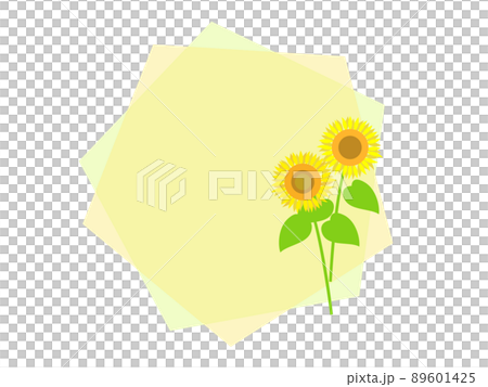 '一個非常適合夏天的向日葵框架插圖 '一個非常適合夏天的向日葵框架插圖 89601425
