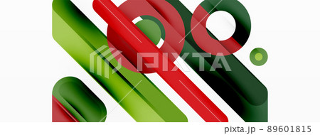 Creative geometric wallpaper. Minimal lines and circles background 89601815