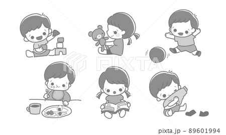 こどもの生活イラストセット 89601994