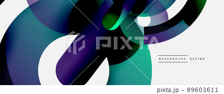 Round shapes circles and other geometric forms. Vector illustration for wallpaper banner background card or landing page Round shapes circles and other geometric forms. Vector illustration for wallpaper banner background card or landing page 89603611