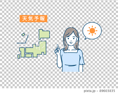 天気予報　気象予報士　お天気お姉さん　女性　キャスター　アナウンサー　ウエザーニュース 89603835