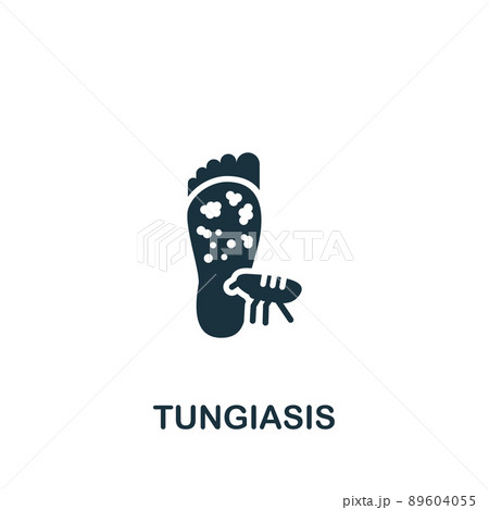 Tungiasis icon. Monochrome simple Deseases icon for templates, web design and infographics 89604055