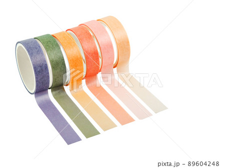Colorful adhesive tape isolated on white background, Save clipping path. Colorful adhesive tape isolated on white background, Save clipping path. 89604248
