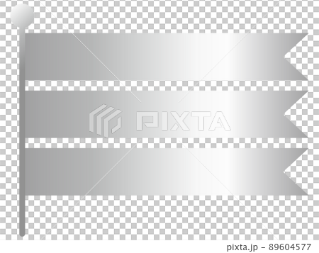 Flag ribbon label silver 89604577