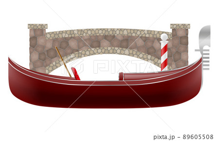 gondola traditional italian boat in venice vector illustration 89605508