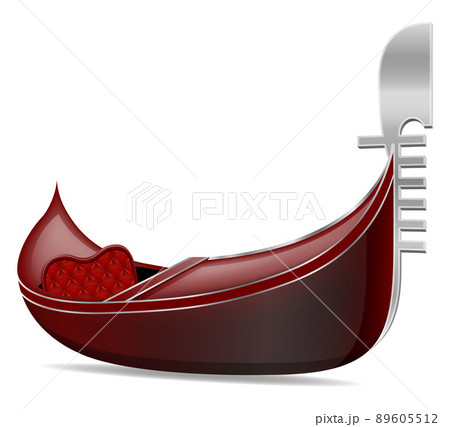 gondola traditional italian boat in venice vector illustration 89605512