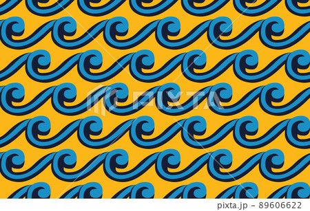 Ancient Greek waves seamless vector pattern...のイラスト素材 [89606622] - PIXTA