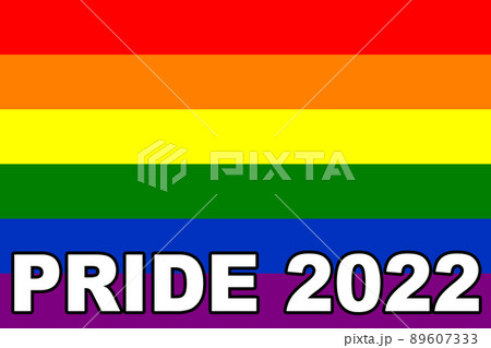 Pride 2022. LGBT flag. The LGBT pride flag or rainbow pride flag includes the flag of the lesbian, gay, bisexual, and transgender LGBT organization. Illustration. International LGBT Pride Day 2022. 89607333