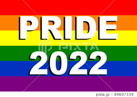 Pride 2022. LGBT flag. The LGBT pride flag or rainbow pride flag includes the flag of the lesbian, gay, bisexual, and transgender LGBT organization. Illustration. International LGBT Pride Day 2022. 89607339