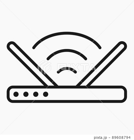 router simple line icon vector flat illustration 89608794