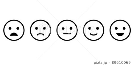 笑顔の表情による絵文字セット　スマイリー 89610069