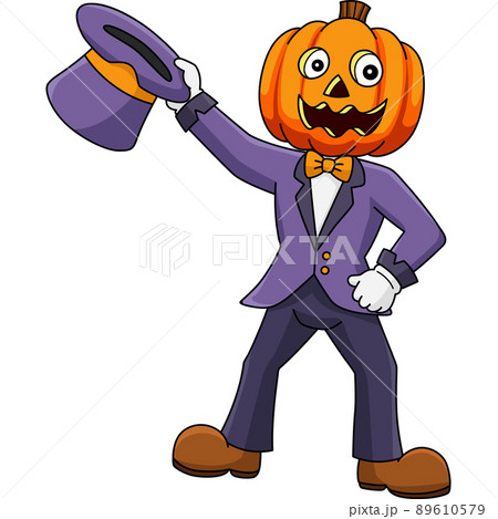 Pumpkin Head Man Halloween Cartoon Colored Clipart Pumpkin Head Man Halloween Cartoon Colored Clipart 89610579