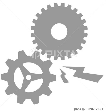 歯車が噛み合わない不具合 ベクターイラスト 89612621