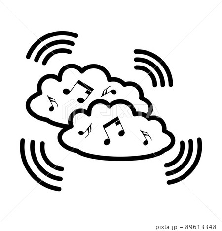 Music Cloud Icon Music Cloud Icon 89613348