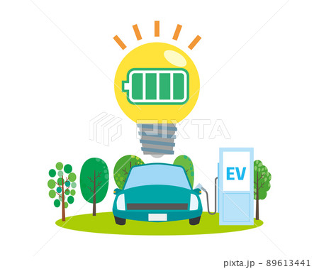 電気自動車のエコイメージ 電気自動車のエコイメージ 89613441