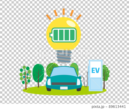 電気自動車のエコイメージ 電気自動車のエコイメージ 89613441
