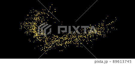 Golden curl, swirl texture crumbs. Gold dust, sand backdrop. Vector. Golden curl, swirl texture crumbs. Gold dust, sand backdrop. Vector. 89613745