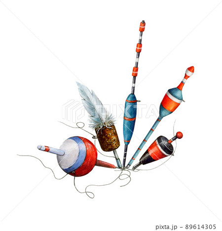 Fishing Bobber Float, a piece of fishing - Stock Illustration [89614305]  - PIXTA