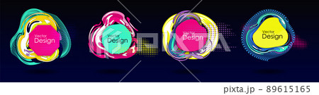 Color Liquid Wave flow frame. Abstract colorful shape. Color Liquid Wave flow frame. Abstract colorful shape. 89615165