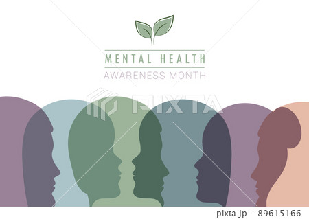 mental health awareness month concept human silhouette psycho therapy mental health awareness month concept human silhouette psycho therapy 89615166