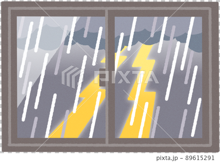 雷雨の日の窓 雷雨の日の窓 89615291