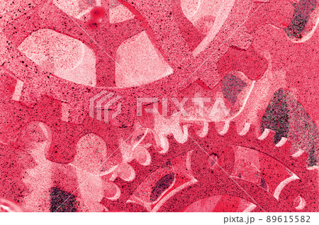 Abstract golden shiny clockwork background 89615582