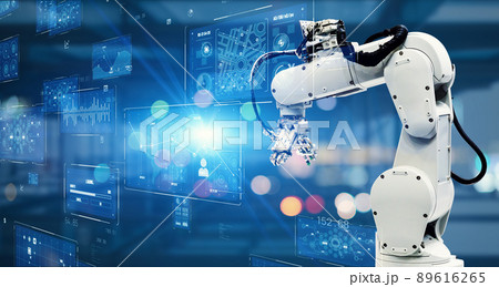 産業用ロボットとテクノロジー　ファクトリーオートメーション 89616265