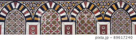 Mamluk era marble mosaic panel with geometric decorations 89617240