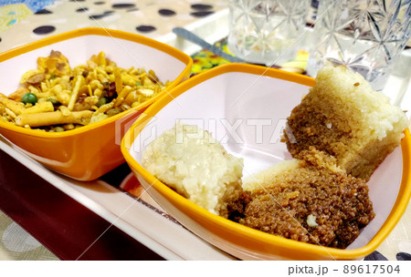 Indian Milk Cake kalakand or Alwar ka Mawa sweet served in a plate Indian Milk Cake kalakand or Alwar ka Mawa sweet served in a plate 89617504