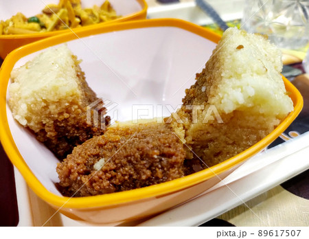 Indian Milk Cake kalakand or Alwar ka Mawa sweet served in a plate 89617507