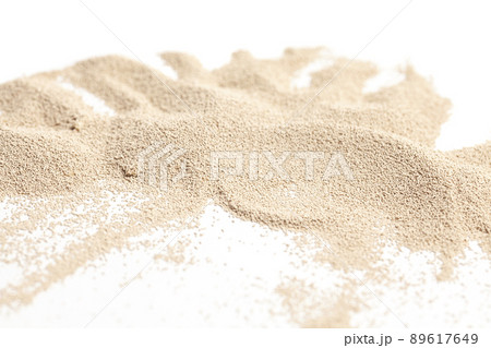 Active dry baking yeast granules isolated on white background 89617649