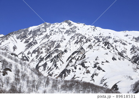 白銀の白馬岳　美しい雪山 89618531