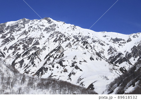 白銀の白馬岳　美しい雪山 89618532