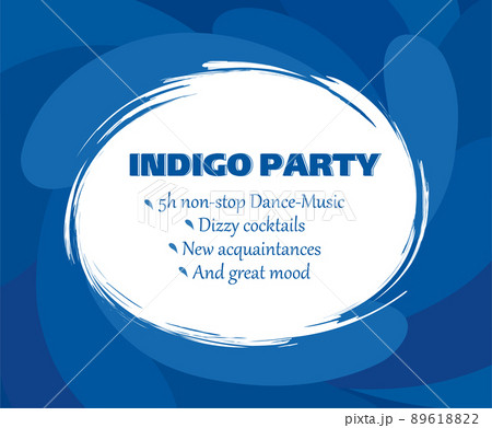 Poster template with frame for text, blue background, circulation, entertainment and fun, mockup 89618822