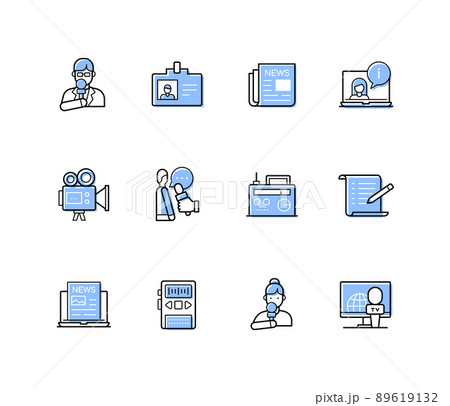 News feeds - modern line design style icons set 89619132