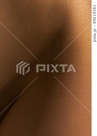 Close up part of woman's body. Detailed texture of human skin. Beauty, art, skincare, bodycare, healthcare, hygiene and medicine concept. 89619381