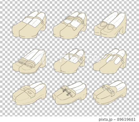 米色便鞋插圖集 89619681