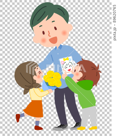 父親節的父母和孩子 89620765