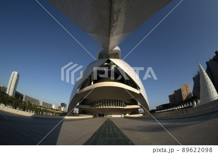 Valencia Spain Ciutat de les Arts i les Ciencies The City of Arts and Sciences sunset view 89622098