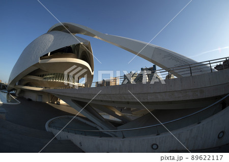 Valencia Spain Ciutat de les Arts i les Ciencies The City of Arts and Sciences sunset view 89622117