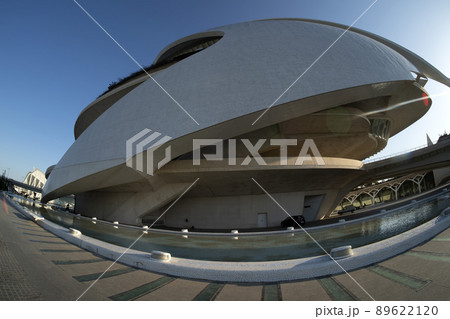 Valencia Spain Ciutat de les Arts i les Ciencies The City of Arts and Sciences sunset view 89622120