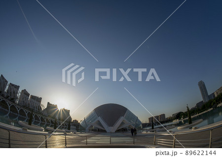 Valencia Spain Ciutat de les Arts i les Ciencies The City of Arts and Sciences sunset view Valencia Spain Ciutat de les Arts i les Ciencies The City of Arts and Sciences sunset view 89622144