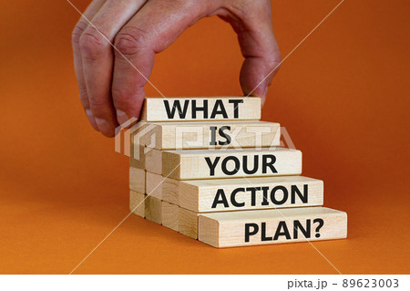 Action plan symbol. Concept words What is your action plan on wooden blocks. Businessman hand. Beautiful orange table orange background. Business What is your action plan concept. Copy space. Action plan symbol. Concept words What is your action plan on wooden blocks. Businessman hand. Beautiful orange table orange background. Business What is your action plan concept. Copy space. 89623003