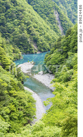 静岡県川根本町の景勝地の寸又峡の初夏 89624486