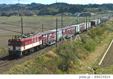 東北本線　品井沼ー鹿島台　JR貨物　ED75-113（仙台） 89624924