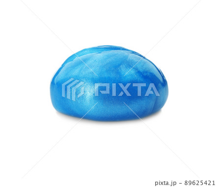 Blue slime isolated on white. Antistress toy 89625421