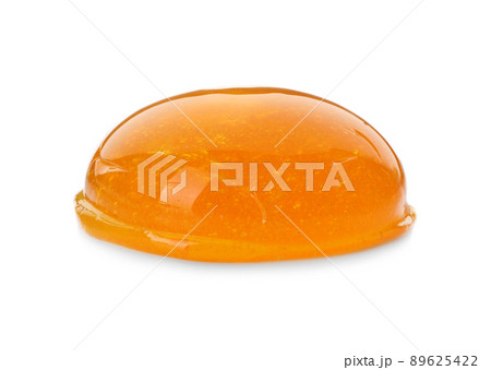 Orange slime isolated on white. Antistress toy 89625422